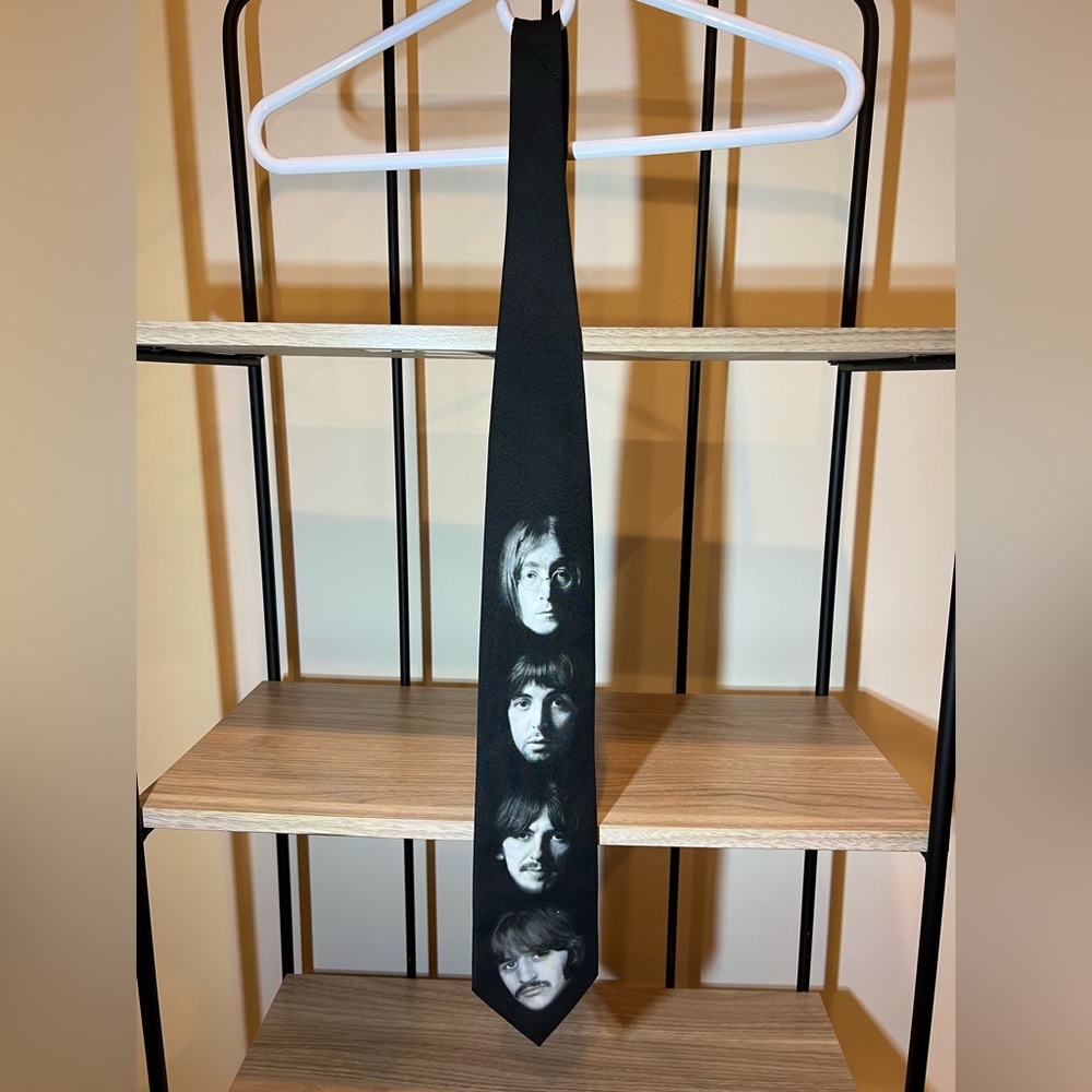 Vintage ralph marlin Beatles textile tie